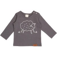 Kinder Langarmshirt GOTS zertifiziert, 95% Bio-Baumwolle, grau, Igel-Motiv, weich & elastisch – Walkiddy