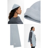 MELA Bundle Feinstrick Mütze kurz LESH + Jacquard Schal ASMEE
