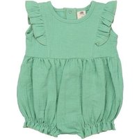 Baby Body GOTS zertifiziert Bio-Baumwolle, Grün, Rüschenärmel, Walkiddy
