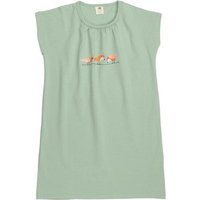 Kinder Nachthemd Bio-Baumwolle GOTS Pinky Birds Grün von Walkiddy, langes Schlafkleid mit Vogelprint, weich, atmungsaktiv, nachhaltig, ideal für erholsame Nächte empfindlicher Kinderhaut