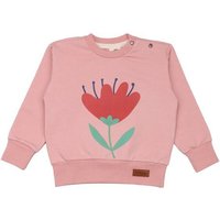 Kinder Sweatshirt GOTS-zertifiziert aus Bio-Baumwolle rosa mit Tulpen-, Marienkäfer- & Schmetterlingsmotiv – Walkiddy