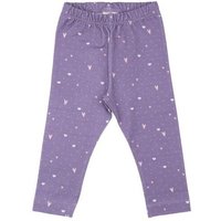 Kinder Leggings GOTS zertifiziert – Lila mit Herzmuster, elastischer Bund, weich & bequem | von Walkiddy