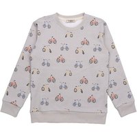 Cotokids Kinder Sweatshirt GOTS-zertifiziert aus Bio-Baumwolle grau mit Fahrrad-Motiv – Walkiddy