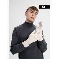 MELA Bundle Feinstrick Mütze kurz LESH + Strick Handschuhe RISHI