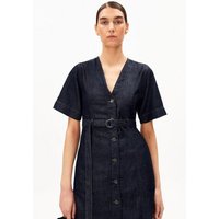 ARMEDANGELS BELTED DENIM Damen Jeanskleid aus Baumwoll-Lyocell-Mix