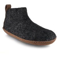 WoolFit Yeti Filzboots hohe Hausschuhe mit Ledersohle, handgefilzt aus 100% Wolle