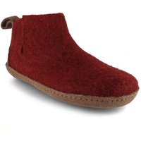 WoolFit Yeti Filzboots hohe Hausschuhe mit Ledersohle, handgefilzt aus 100% Wolle