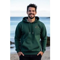 Kultgut Hochwertiger, weicher Kapuzenpullover 100% Biobaumwolle / Little Faded Mountain