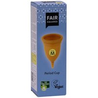 FAIR SQUARED Size M Period Cup Menstruationstasse Menstruationsbecher - Naturreine Menstruationstasse aus Naturkautschuk aus fairem Handel - vegan und Zero Waste