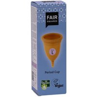 FAIR SQUARED Size L Period Cup Menstruationstasse Menstruationsbecher - Naturreine Menstruationstasse aus Naturkautschuk aus fairem Handel - vegan und Zero Waste