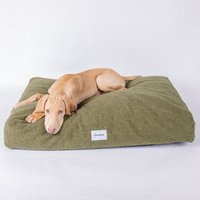 Caruso Conscious Pet Supply Hundebett - Teddy Waldgrün - aus Upcycling- und Recyclingmaterial