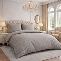 Bruno Barella Bettwäsche-Set aus Biobaumwolle (Ägäis) – Uni in Sand, Warmgrau, Warmbeige, Frühlingsgrün & Rosé-Warmgrau sowie Blumenmuster auf Schwarz & Aegean Nature