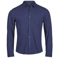 TeeJays Herren Men Stretch Hemd Langarm Pique Stoff