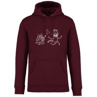 Brandless Basic Bio Hoody Nr. 4 Strawberry Cats 350g/m² XXS - 4 XL