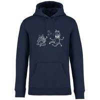 Brandless Basic Bio Hoody Nr. 4 Strawberry Cats 350g/m² XXS - 4 XL