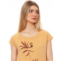 FellHerz Damen Raglan T-Shirt Lesepalme Girl clay beige aus 100% Biobaumwolle