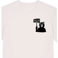 päfjes Der Bär ist DAGEGEN! Du auch? - Fair Wear Männer Unisex Bio T-Shirt Siebdruck