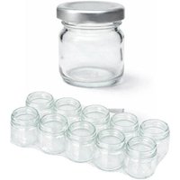 mikken 10 kleine Einmachgläser 40 ml mit Schraubdeckel verschiedene Farben