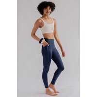 Girlfriend Collective Damen Yogaleggings mit hohem Bund und Tasche „Compressive High-Rise Pocket" aus recycelten Plastikflaschen