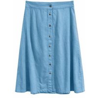Mazine A-Jeans-Rock aus Tencel mit Knopfleiste