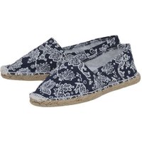 Japanwelt Espadrilles Paisley Muster Espadrilles Classic Canvas Damen und Herren Blau Weiß