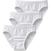 Haasis Bodywear Damen Mini Slip m. Glanzgummi, 3er Pack, Bio Baumwolle