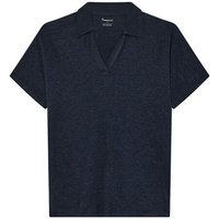 KnowledgeCotton Apparel Poloshirt BAT SLEEVE aus Bio-Leinen