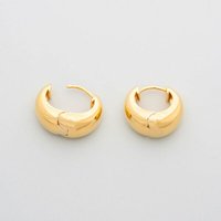 fejn jewelry Creole 'small dome hoop" - glänzende Huggies