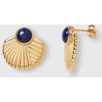 fejn jewelry Ohrstecker 'bold half sun' mit Lapislazuli