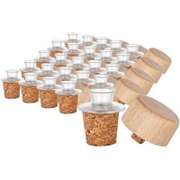 Kork-Deko Flaschenausgießer 25er Set Kork Ø 26-28mm Gastro-Vorratspack Buche