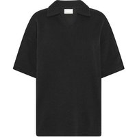 KnowledgeCotton Apparel Poloshirt mit Waffle-Struktur und Split-Kragen aus Bio-Baumwolle