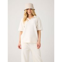 KnowledgeCotton Apparel Poloshirt mit Waffle-Struktur und Split-Kragen aus Bio-Baumwolle