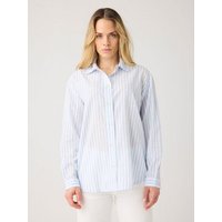 KnowledgeCotton Apparel Lockere gestreifte Bluse aus Bio-Baumwolle