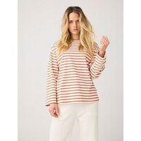 KnowledgeCotton Apparel Gestreiftes Langarmshirt aus Bio-Baumwolle