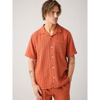 KnowledgeCotton Apparel Kurzarm Hemd mit Strucktur aus Bio-Baumwolle