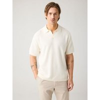 KnowledgeCotton Apparel Lockeres gestricktes Poloshirt aus Bio-Baumwolle