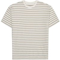 KnowledgeCotton Apparel Lockeres gestreiftes T-Shirt aus Bio-Baumwolle