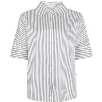 KnowledgeCotton Apparel Satinbluse mit kurzen Ärmeln ISLET aus Bio-Baumwolle