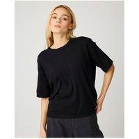 KnowledgeCotton Apparel Gestricktes lockeres T-Shirt mit Kaschmir