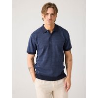 KnowledgeCotton Apparel Gestricktes Kurzarm-Poloshirt aus Bio-Baumwolle