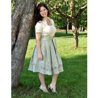 Peaces.bio - handbedruckte Biomode Bio-Leinen-Festkleid "Rosenzauber"