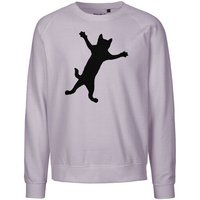 HANDGEDRUCKT "Klammerkatze" Unisex Sweatshirt Neutral