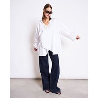 JAN N JUNE Voluminöse Wickelbluse AQUILIA aus Bio-Baumwolle