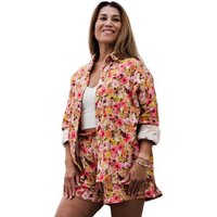 Hutch&Putch Musselin Oversize Bluse - Klassische Bluse - Langarmbluse aus 100% Bio-Baumwolle
