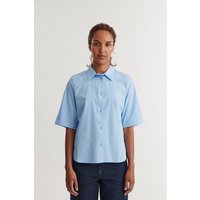 Basic Apparel Kurzarm Bluse SILJE mit Knöpfen aus Bio-Baumwolle
