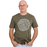 Life-Tree Organic Fairwear Shirt Men Organic Fairwear Khaki BigSlice | Gelb/Burgund