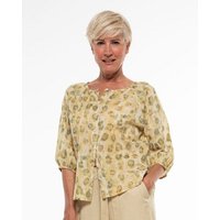 Alma & Lovis Stylische Sommerbluse aus feinster Bio-Baumwolle | Batist Print Raglanbluse