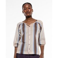 Alma & Lovis Stylische Sommerbluse aus feinster Bio-Baumwolle | Batist Print Raglanbluse