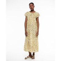 Alma & Lovis Volant-Maxikleid aus feinstem Bio-Baumwoll-Batist | Batist Print Kleid