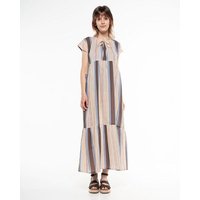 Alma & Lovis Volant-Maxikleid aus feinstem Bio-Baumwoll-Batist | Batist Print Kleid